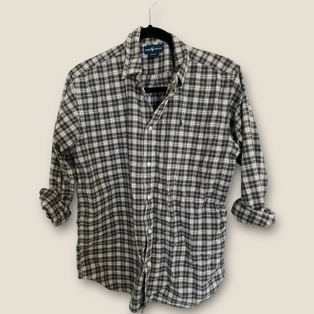 Polo By Ralph Lauren Shirt Boys' 20 XL Long Sleeve‎ Stripes Pony Buttons Up✅